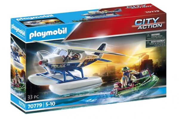 PLAYMOBIL City Action Polizei-Wasserflugzeug: Schmuggler-Verfolgung 70779