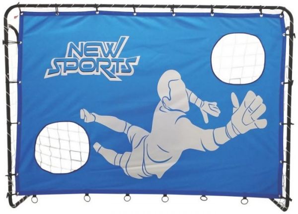 New Sports Fussballtor mit Torwand 213 x 152 x 76 cm BLAU