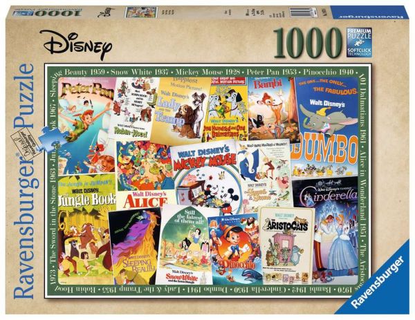 Puzzle 1000 Teile Disney Vintage Movie Poster 19.874
