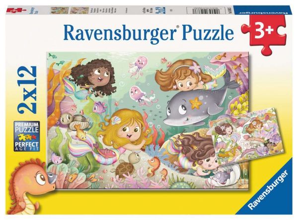 Puzzle 2x12 Kleine Feen und Meerjungfrauen 05.663