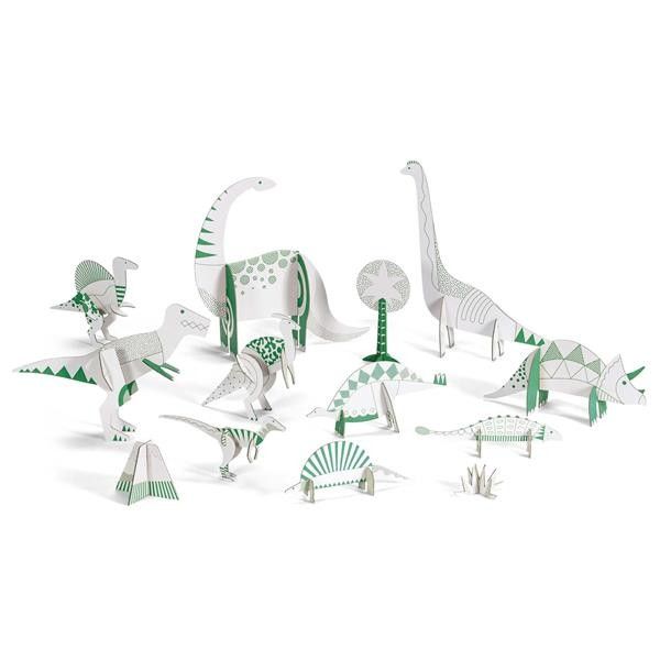Djeco 3D Bau- & Malset Dinosaurier (mittel)