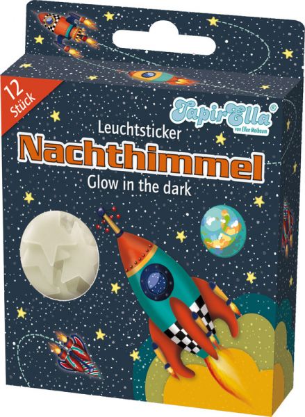 TAPIRELLA® Leuchtsticker Glow in the Dark Nachthimmel