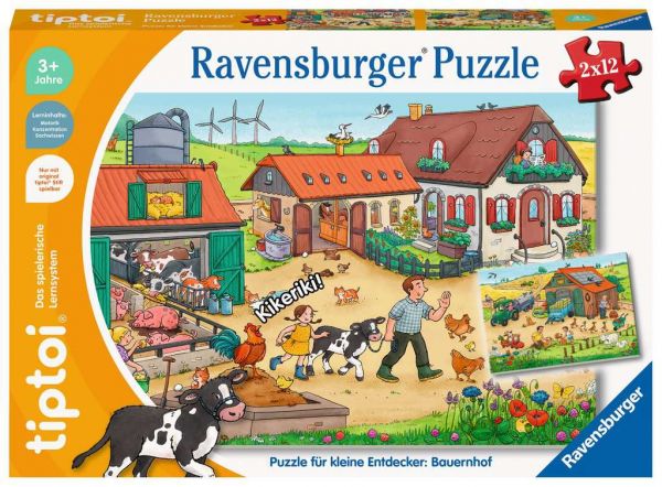 Tiptoi Puzzle für kleine Entdecker: Bauernhof 2x12 00.136