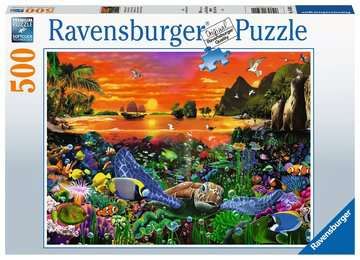 Puzzle 500 Teile Schildkröte im Riff 16.590