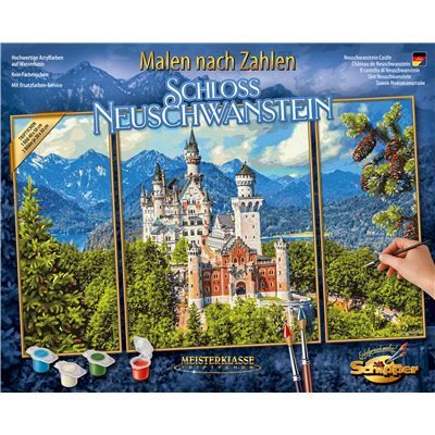 Schipper Schloss Neuschwanstein Triptychon 80x50cm