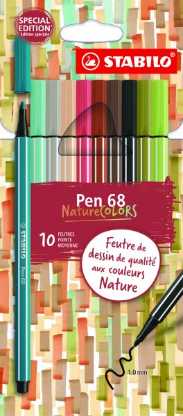 STABILO Pen 68 10er Etui Nature Colors