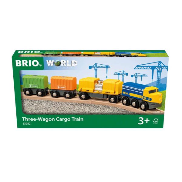 Brio Güterzug mit drei Waggons 33982