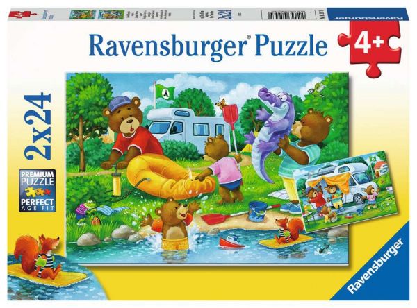 Ravensburger Puzzle 2x24 Teile - Familie Bär geht campen 05.247