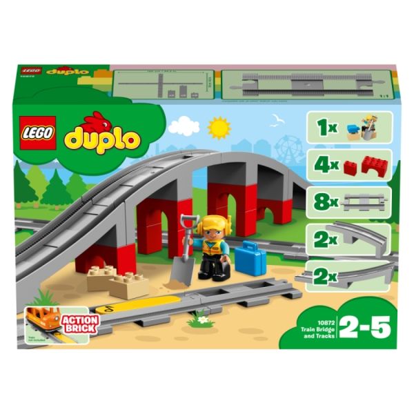 LEGO DUPLO Eisenbahnbrücke und Schienen 10872