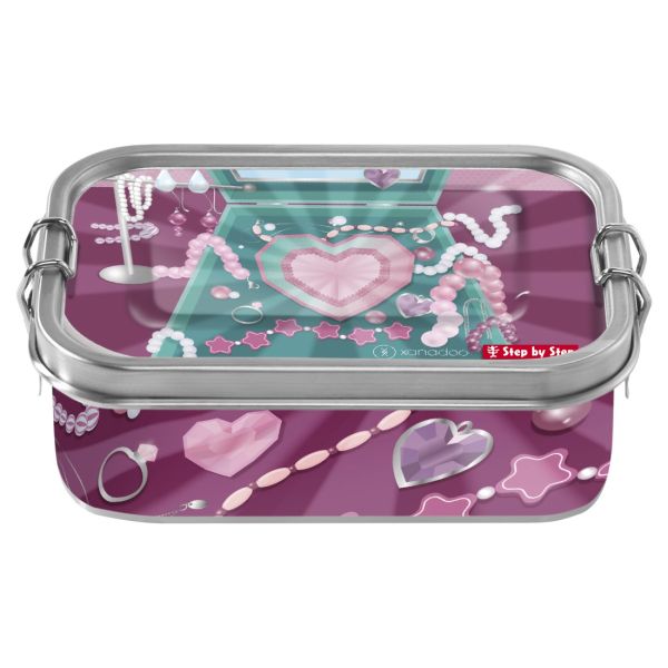 Step by Step Edelstahl-Lunchbox Glitter Heart Hazle