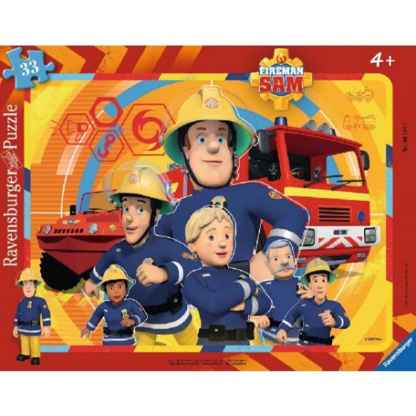 Rahmenpuzzle Sam, der Feuerwehrmann
