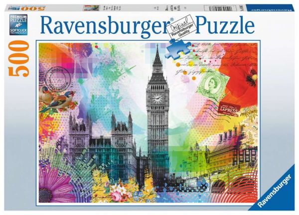 Puzzle 500 Teile Grüsse aus London 016.986