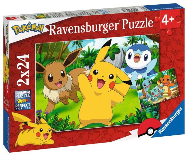 Puzzle 2x24 Teile Pikachu und seine Freunde 05.668