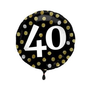 Folienballon 40 Jahre Glossy Black