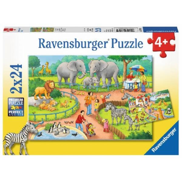 Ravensburger Puzzle Ein Tag im Zoo 2x24 Teile 7.813