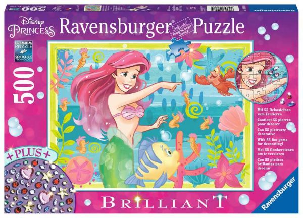 Puzzle 500 Teile Arielles Unterwasserparadies mit Dekosteinen 13.327