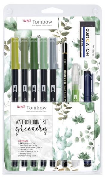 Tombow Watercolor-Set Greenery