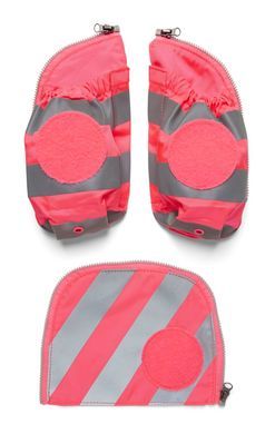 Ergobag Fluo Zip Set mit Reflektor und Seitentaschen pink