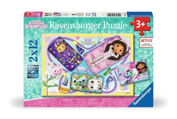 Ravensburger Puzzle 2x12 Teile Gabby's Dollhouse Pyjamaparty 05.709