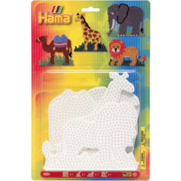 HAMA Stiftplatten Elefant/Giraffe/Löwe/ Kamel