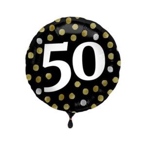 Folienballon 50 Jahre Glossy Black