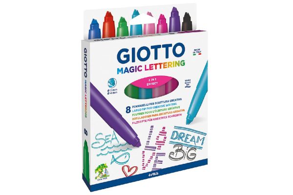 Giotto Magic Lettering 2in1 Effekt 8er