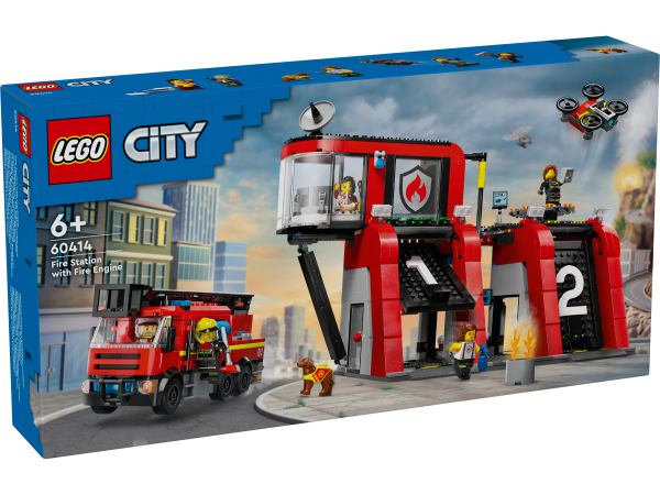 LEGO City Feuerwehrstation mit Drehleiter 60414
