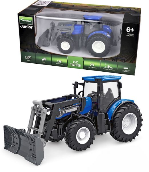 Traktor mit Räum-Schiebeschild ferngesteuert