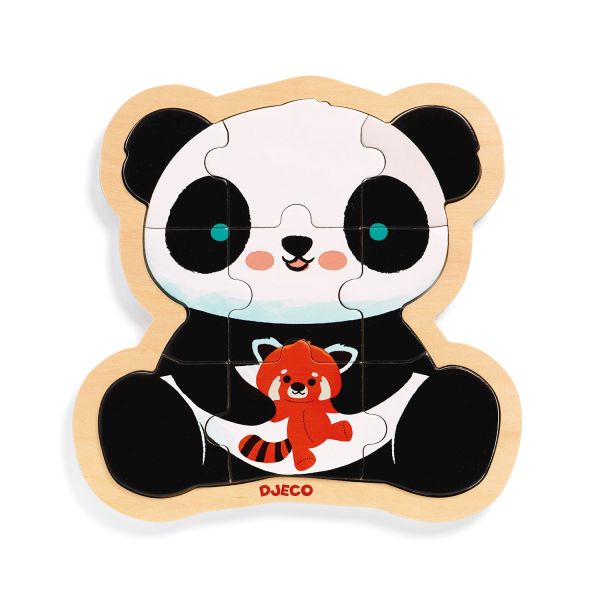 Holzpuzzle Panda 9 Teile