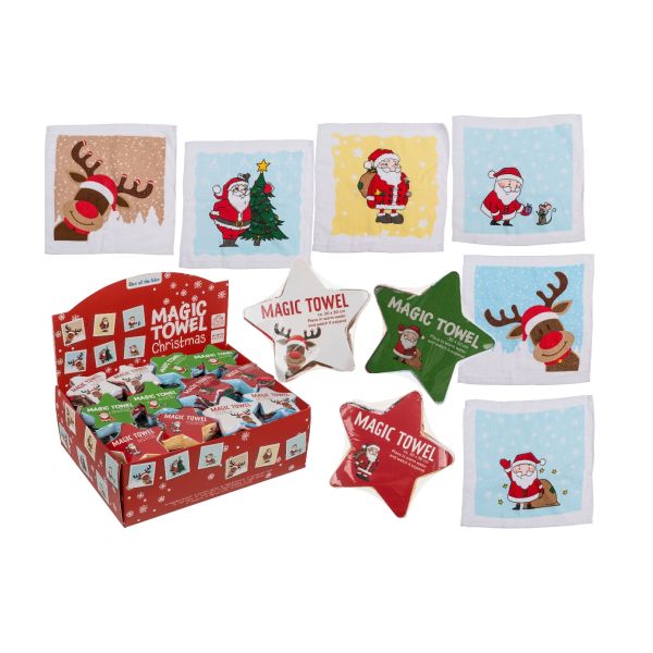 Magisches Handtuch 30 x 30cm Weihnachten