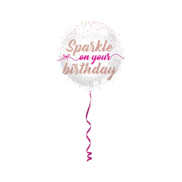 Folienballon Sparkle on your birthday