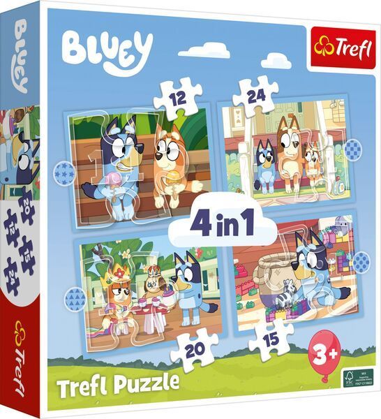 Bluey Puzzle 4in1