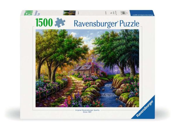 Puzzle 1500 Teile Cottage am Fluss 00.735