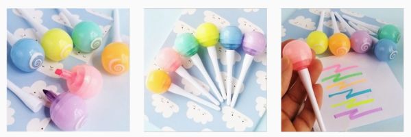 Lollipop Textmarker 6er Pack