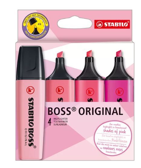 Stabilo Boss Shades of pink 4er