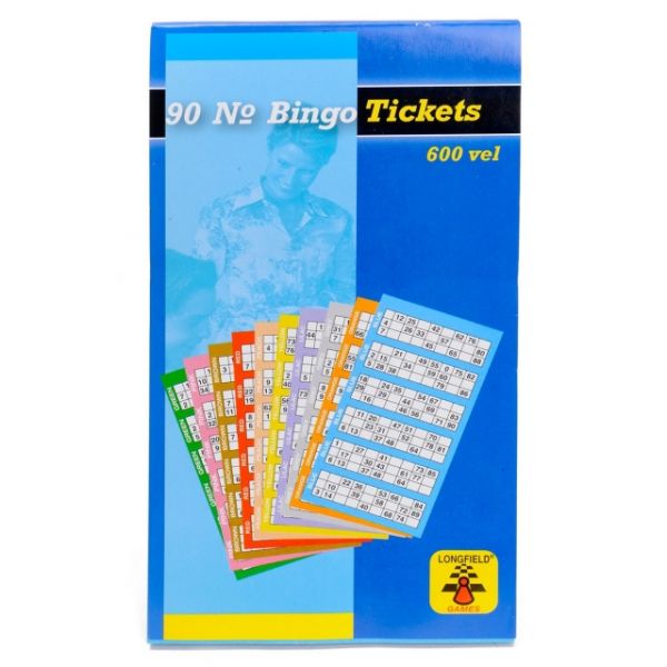 Block mit 600 Bingo-Tickets #1-90 
