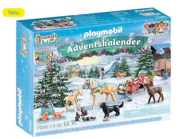 PLAYMOBIL Adventskalender Pferde: Weihnachtliche Schlittenfahrt 71345