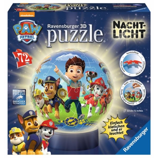Puzzleball Ravensburger Paw Patrol Nachtlicht 72 Teile