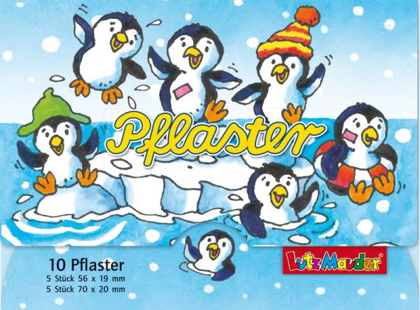 Pflasterbriefchen Weihnachten: Pinguine