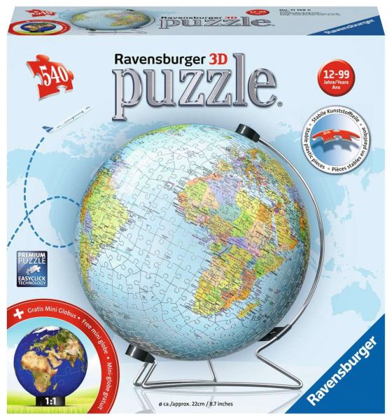 Puzzleball 540 Teile Globus deutsch 11.159