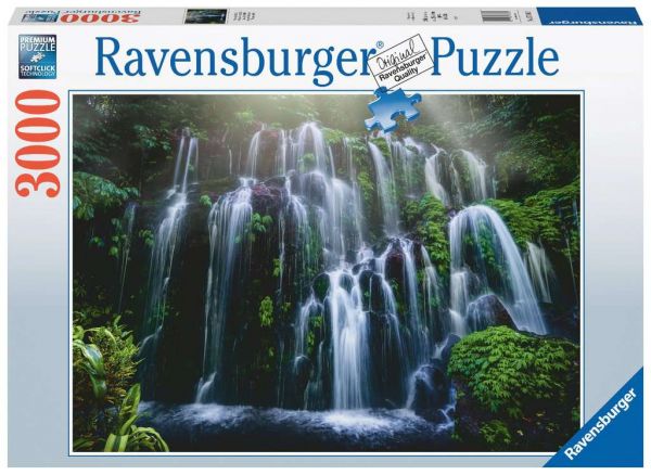 Puzzle 3000 Teile Wasserfall auf Bali 17.116
