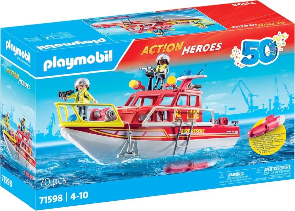 PLAYMOBIL Action Heroes Feuerlöschboot 71598