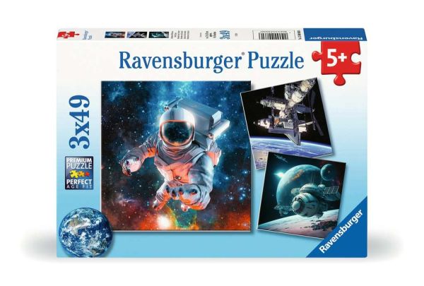 Ravensburger Puzzle 3x49 Abenteuer Weltall 00.860