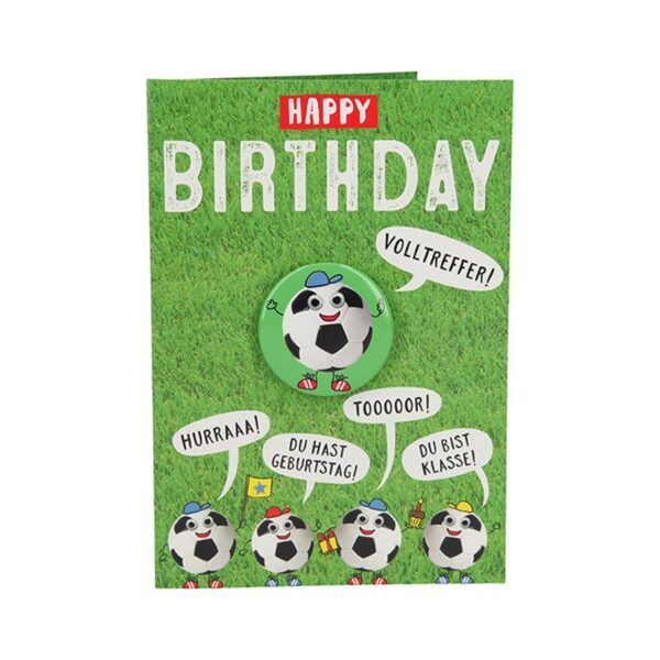 Geburtstagskarte Fussball-Volltreffer