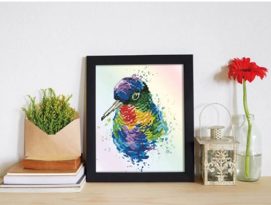 Diamond Painting Regenbogen Vogel