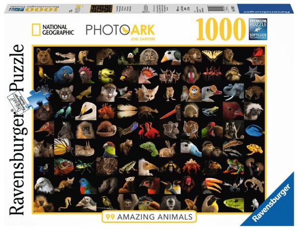 Puzzle 1000 Teile : 99 atemberaubende Tiere 15.983