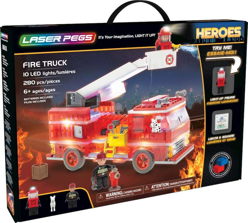 Laser Pegs Fire Truck mit Licht und Sound Modulen | Laser Pegs Fire