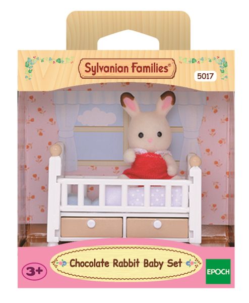 Sylvanian Families Schokoladenhasen Baby mit Bett