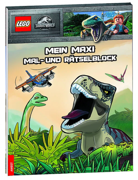 Lego Jurassic World Mein Maxi Mal- und Rätselblock