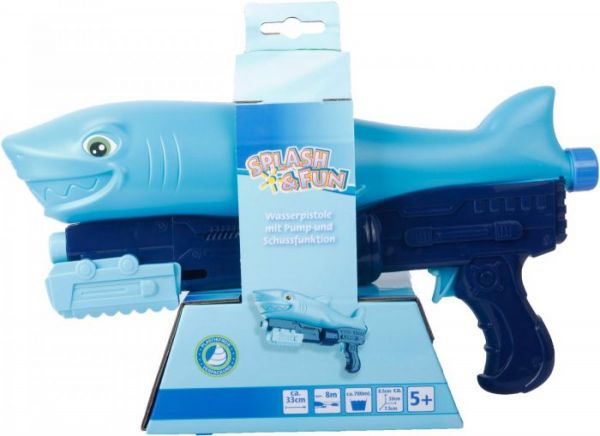 Splash & Fun Wasserpistole Shark Pump- und Schussfunktion 33cm